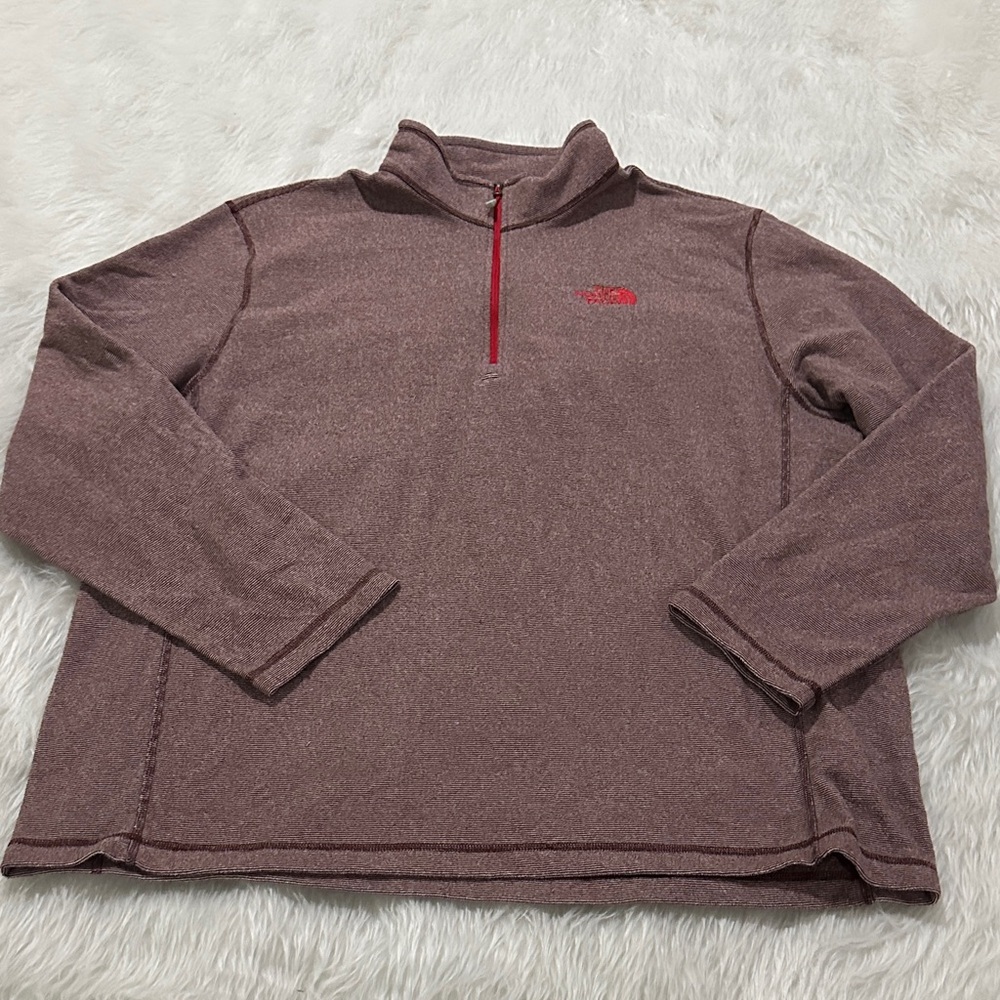 The North Face Men's Zip Up Sweater - Maroon